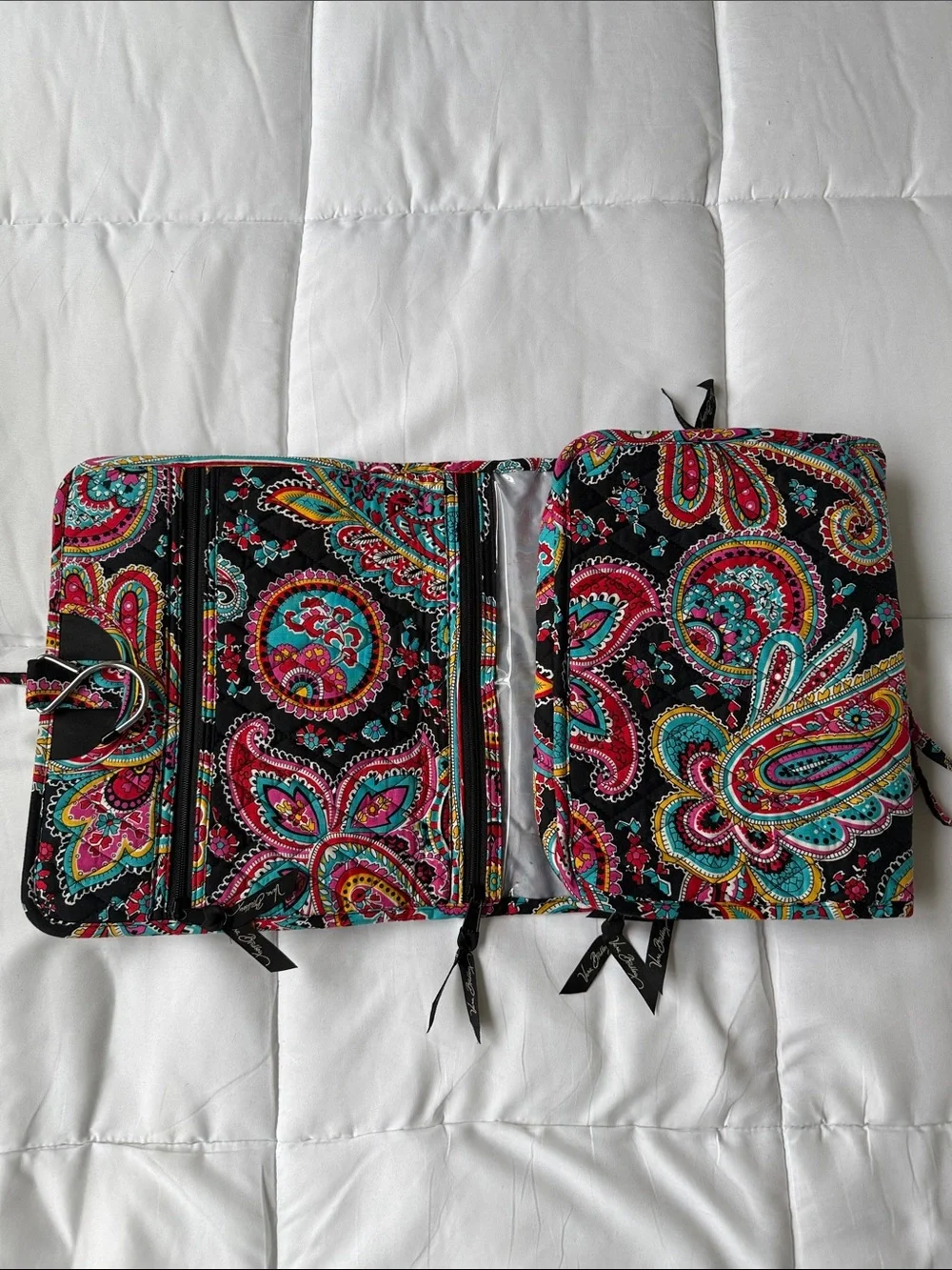 Vera Bradley Black Paisley Hanging Organizer Bag